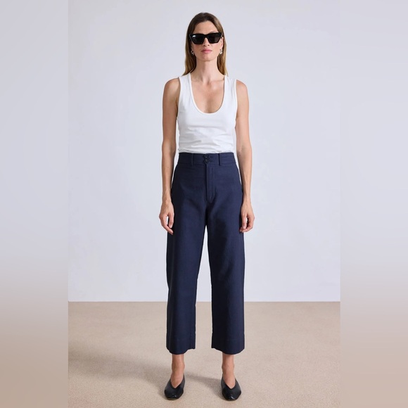 Apiece Apart Navy Wide Leg Pants - Picture 9 of 13